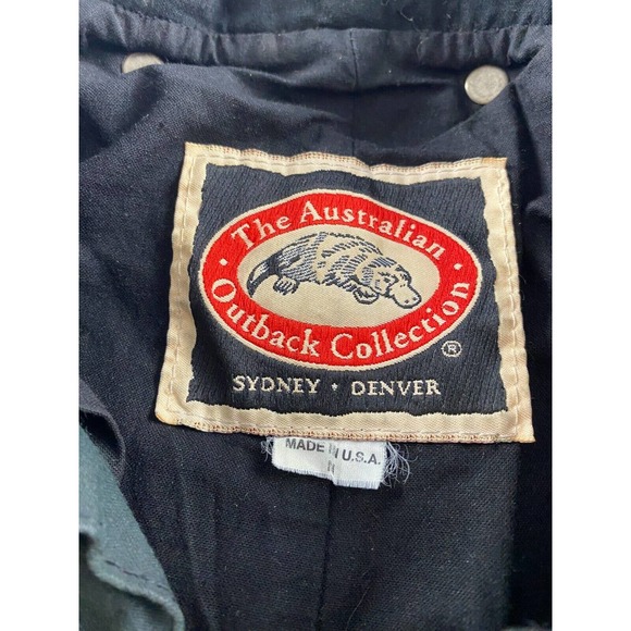 Australian Outback Collection Men Black OilSkin Drover Duster Jacket Long Coat - Picture 9 of 9